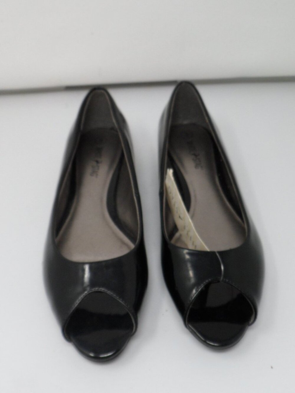 Ladies White Stag Black Flats 9